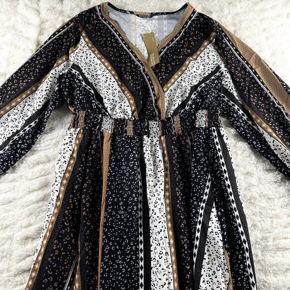 NWT Bloomchic Women's‎ Midi Dress With Geometric Print - Size US 14-16 - Picture 5 of 11